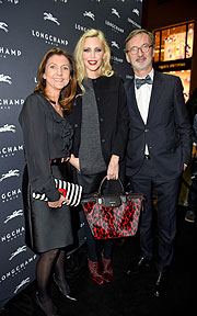 Jean Cassegrain (CEO Longchamp) mit Schwester Sophie Delafontaine (Creative Director Longchamp) und Nadja Auermann LONGCHAMP PARIS - Store Opening München am 27.11.2014, ©Foto: BrauerPhotos (c) Sabine Brauer